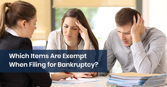 Which items are exempt when filing for bankruptcy?