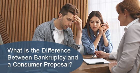 The difference between a consumer proposal and a bankruptcy